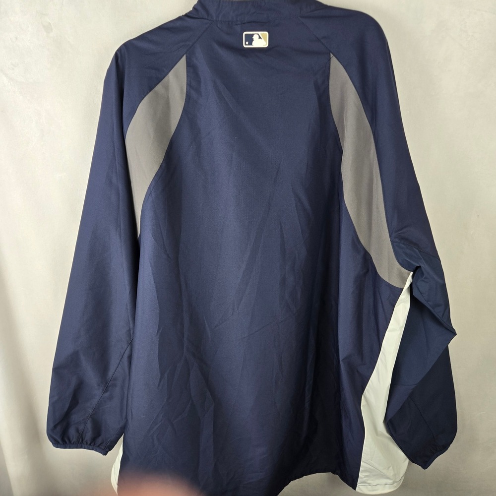 Majestic MLB San Diego Padres Authentic Cool Base Zip Warmup Jacket 2XL Pullover - Picture 6 of 11